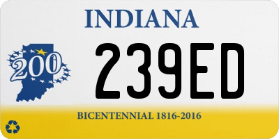 IN license plate 239ED