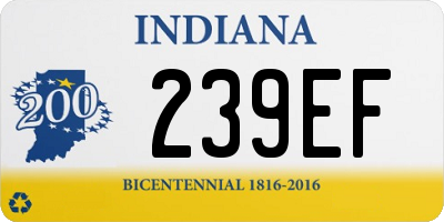 IN license plate 239EF