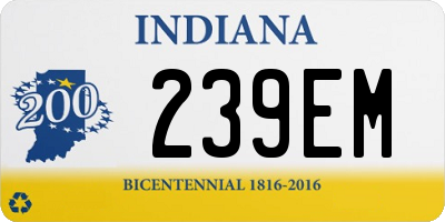 IN license plate 239EM