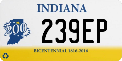 IN license plate 239EP