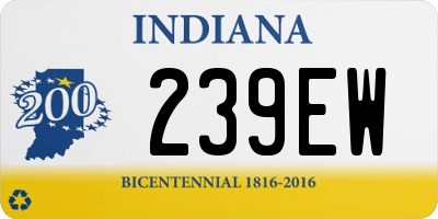 IN license plate 239EW