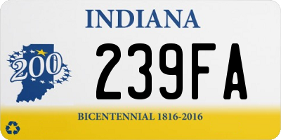 IN license plate 239FA