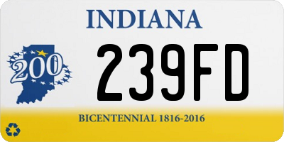 IN license plate 239FD