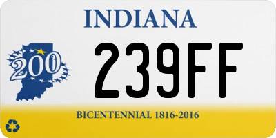 IN license plate 239FF