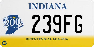 IN license plate 239FG