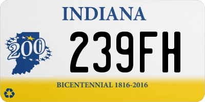 IN license plate 239FH