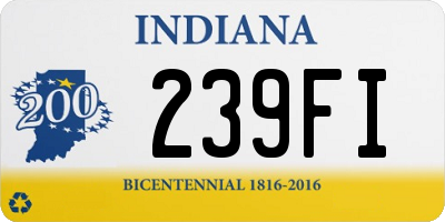 IN license plate 239FI