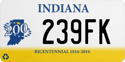 IN license plate 239FK