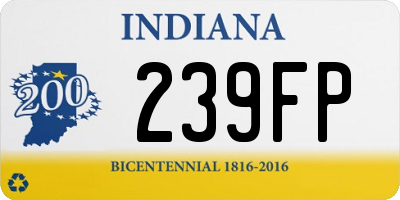 IN license plate 239FP