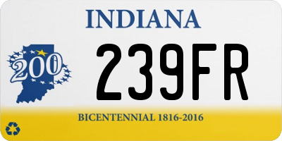 IN license plate 239FR