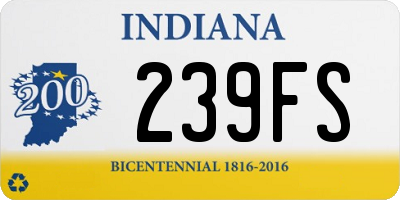 IN license plate 239FS