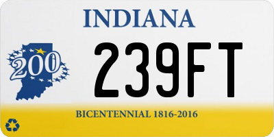 IN license plate 239FT