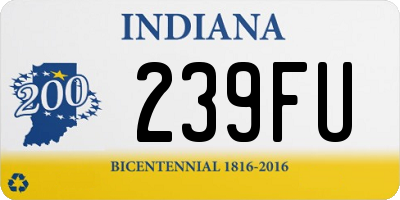 IN license plate 239FU