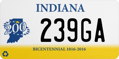 IN license plate 239GA