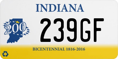 IN license plate 239GF