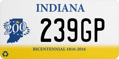 IN license plate 239GP