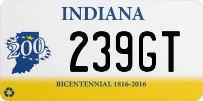 IN license plate 239GT