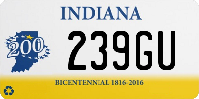 IN license plate 239GU