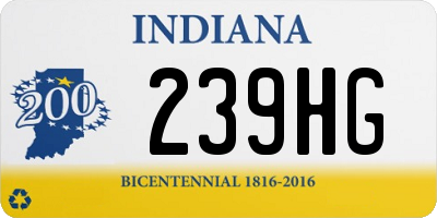 IN license plate 239HG