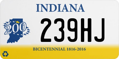 IN license plate 239HJ