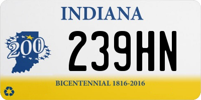 IN license plate 239HN