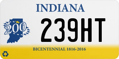 IN license plate 239HT