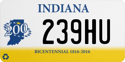 IN license plate 239HU