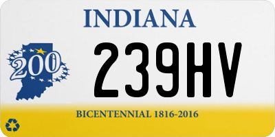 IN license plate 239HV