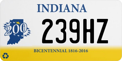 IN license plate 239HZ