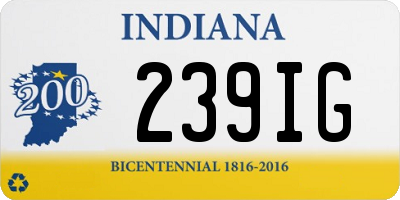 IN license plate 239IG