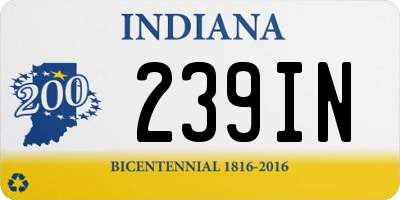IN license plate 239IN
