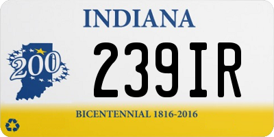 IN license plate 239IR