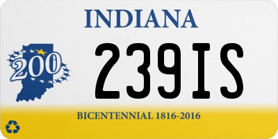 IN license plate 239IS