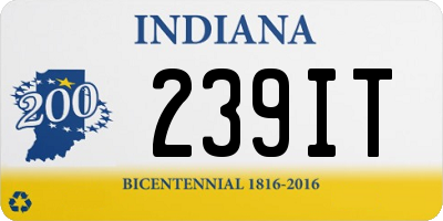 IN license plate 239IT