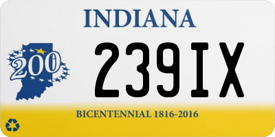 IN license plate 239IX