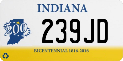 IN license plate 239JD