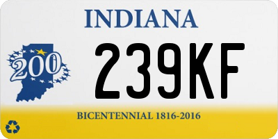 IN license plate 239KF