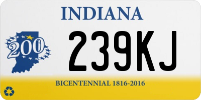 IN license plate 239KJ