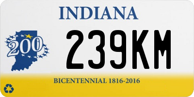 IN license plate 239KM