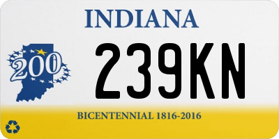 IN license plate 239KN