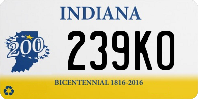 IN license plate 239KO