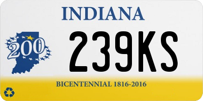 IN license plate 239KS