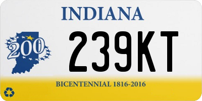 IN license plate 239KT