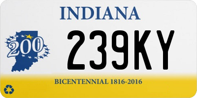 IN license plate 239KY