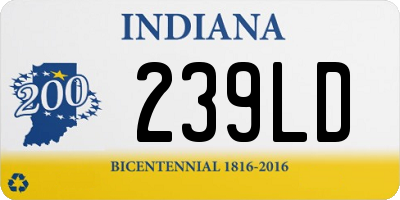 IN license plate 239LD