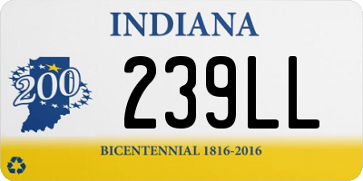 IN license plate 239LL