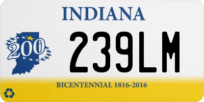 IN license plate 239LM