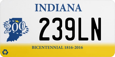 IN license plate 239LN