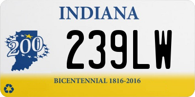 IN license plate 239LW