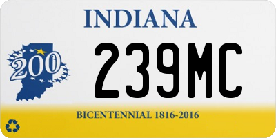 IN license plate 239MC